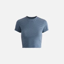 Store Kith Women Mulberry Sheer Monogram Tee Serpentine