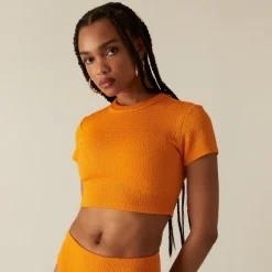 Discount Kith Women Mulberry Textured Logo Tee Roe