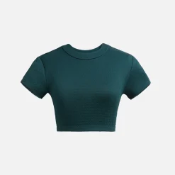 Best Sale Kith Women Mulberry Textured Logo Tee Serpentine
