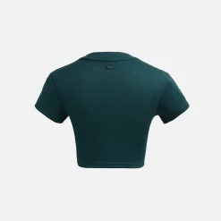 Best Sale Kith Women Mulberry Textured Logo Tee Serpentine