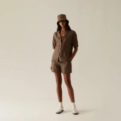 Sale Kith Women Rayne Monogram Silk Short Canvas
