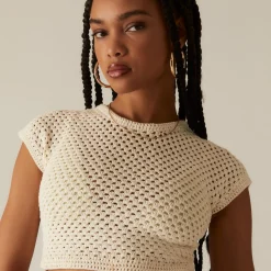 Store Kith Women Rhea Knit Tee Whisper