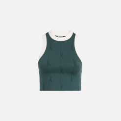 Outlet Kith Women Tiana Pique Logo Knit Tank Serpentine