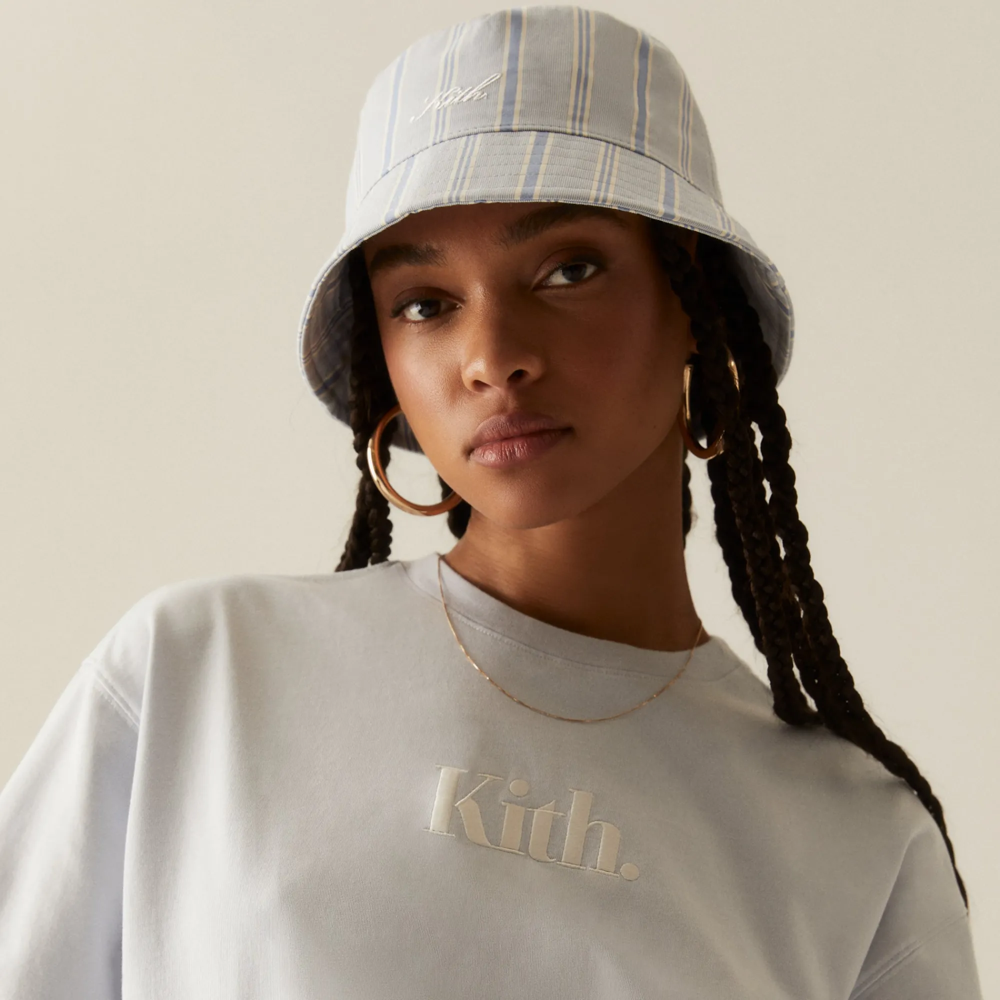 Discount Kith Women Vintage Punctuated Logo Tee Kyanite