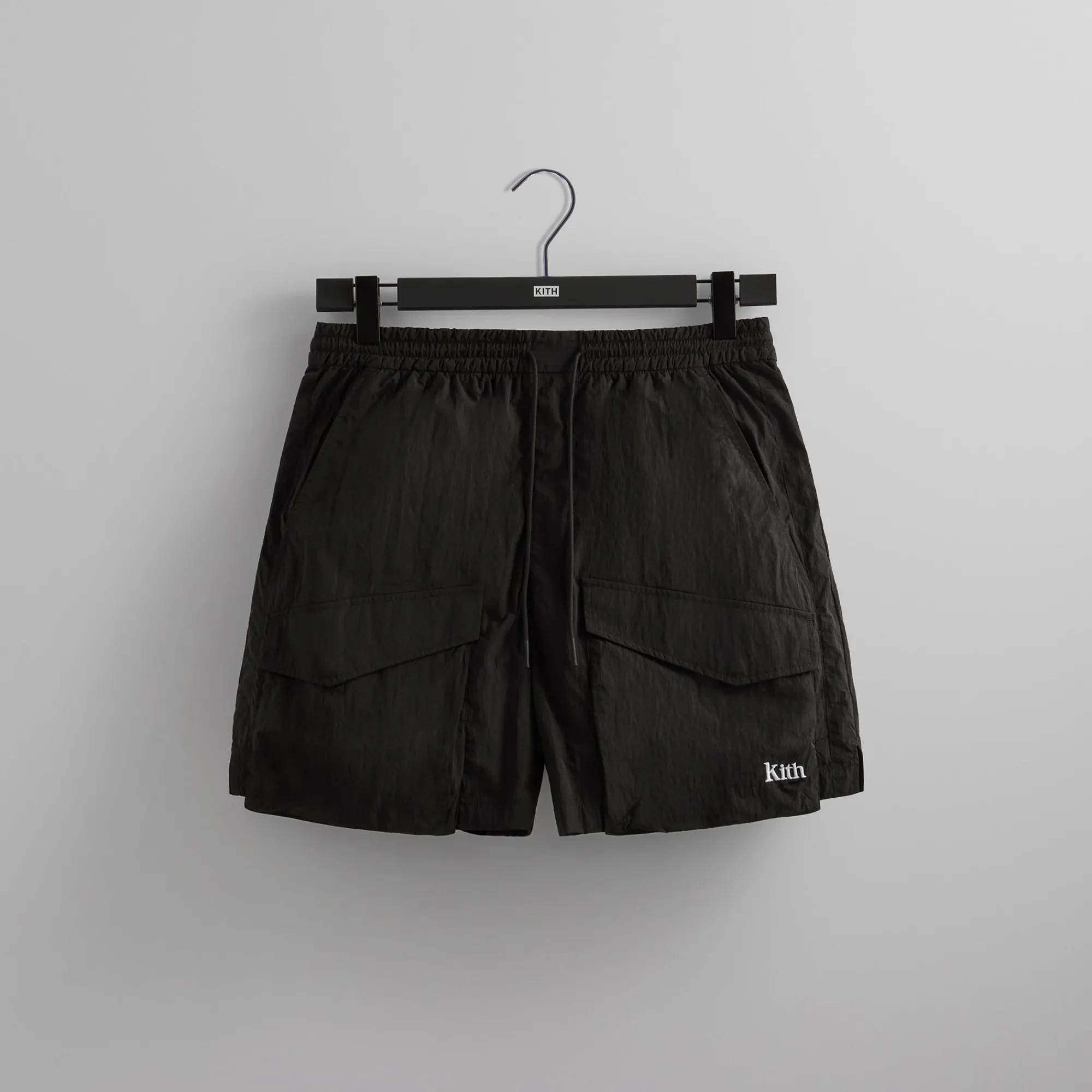 Best Sale Kith Wrinkle Nylon Boreum Cargo Short Black