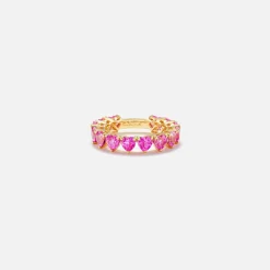 Cheap Yvonne Leon L Amour Mini Alliance Ring In 9K Yellow Gold Yellow Gold / Pink