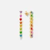 Cheap Yvonne Leon L Amour Mini Heart Long Earrings Yellow Gold / Multi
