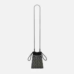 Clearance Saint Laurent Le Monogramme Crystal Pouch Black