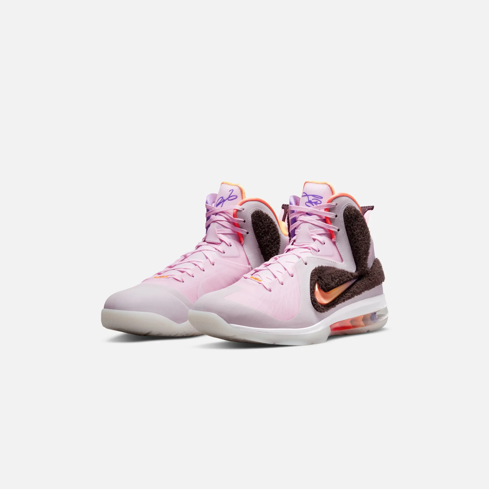 New Nike Lebron Ix Regal Pink / Multi / Velvet Brown