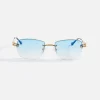 Fashion Vintage Frames L`Enfant Terrible 24Kt Gold Blue / Flash Blue
