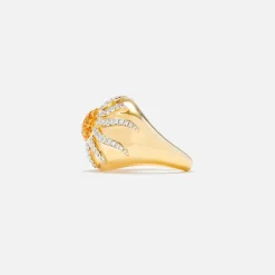 Clearance Yvonne Leon Les Soleils Sun Dome Ring In 18K Yellow Gold