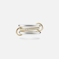 Outlet Spinelli Kilcollin Libra Sg Petite 3 Link Ring Silver / Yellow Gold