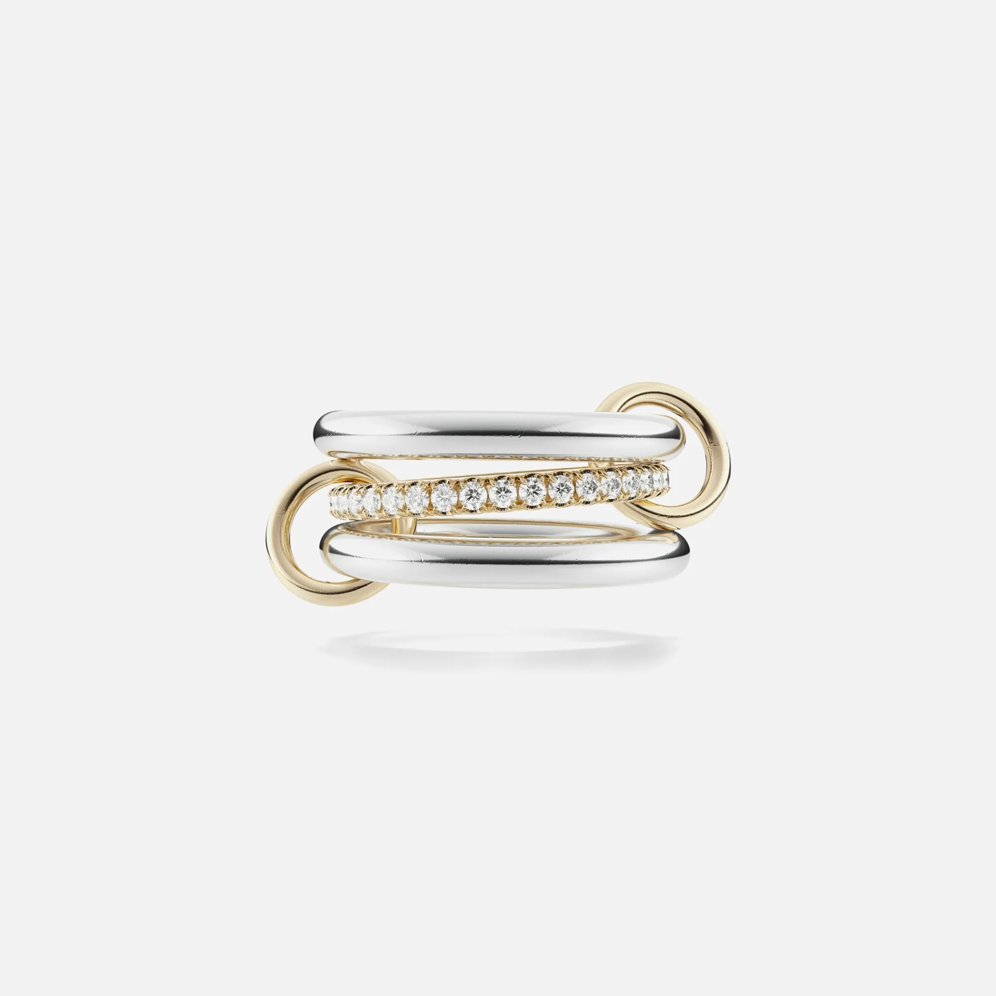 Outlet Spinelli Kilcollin Libra Sg Petite 3 Link Ring Silver / Yellow Gold