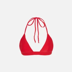 Best Brandon Blackwood Logo Halter Bikini Top Red