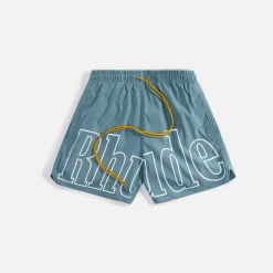 Discount Rhude Logo Swim Short Sage