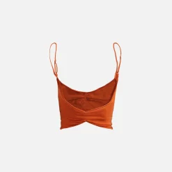 Hot Sami Miro Vintage Low Back Double Layer Tank Orange