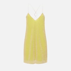 New Oseree Lumiere O Gem Short Dress Citron