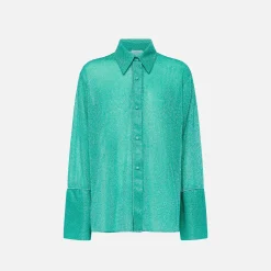 Store Oseree Lumiere Sleeves Shirt Aquamarine