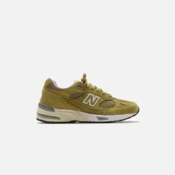 New New Balance Made In Uk 991 Green Moss / Cloud Cream / White