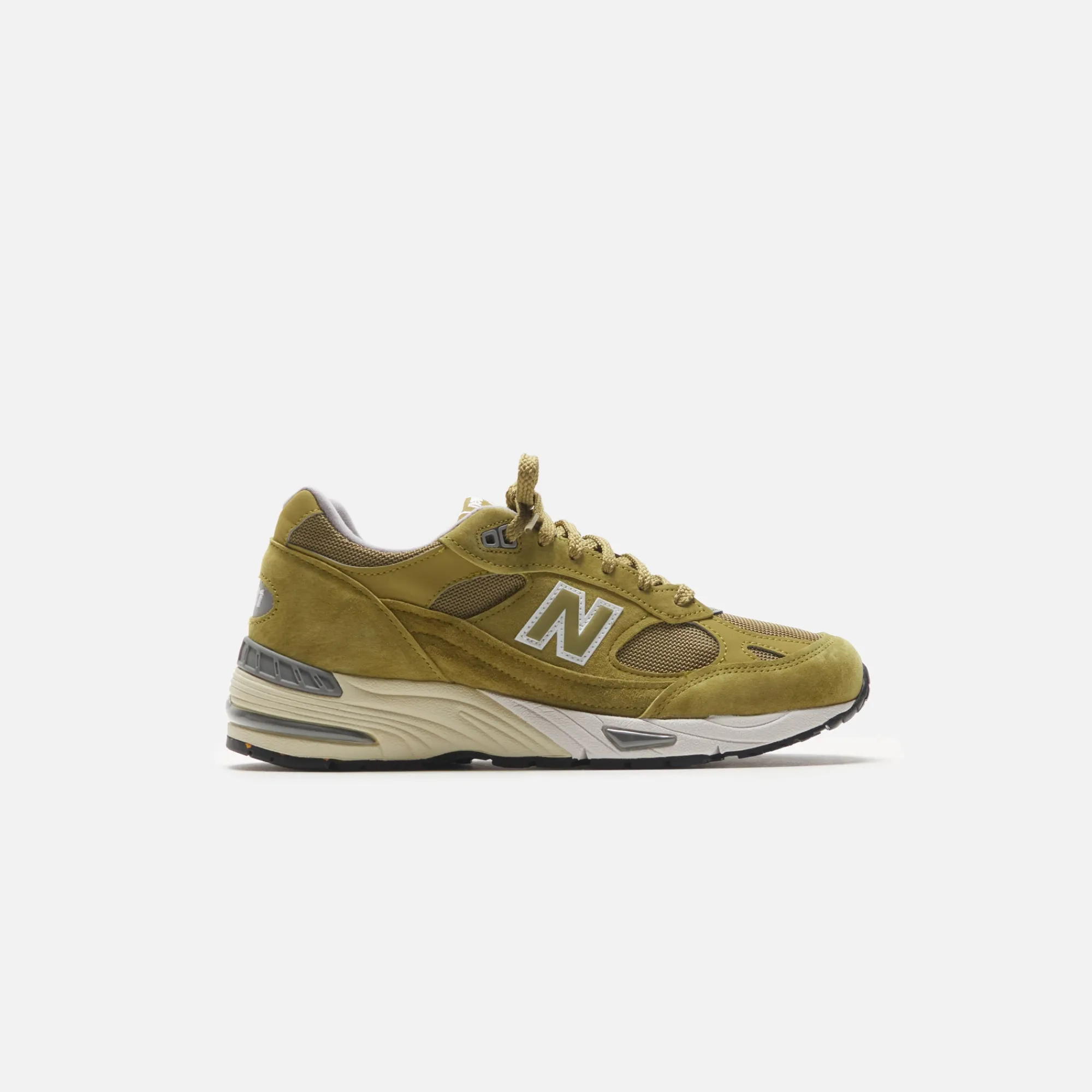 New New Balance Made In Uk 991 Green Moss / Cloud Cream / White