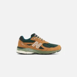 Shop New Balance Made In Usa 990 V3 Tan / Green