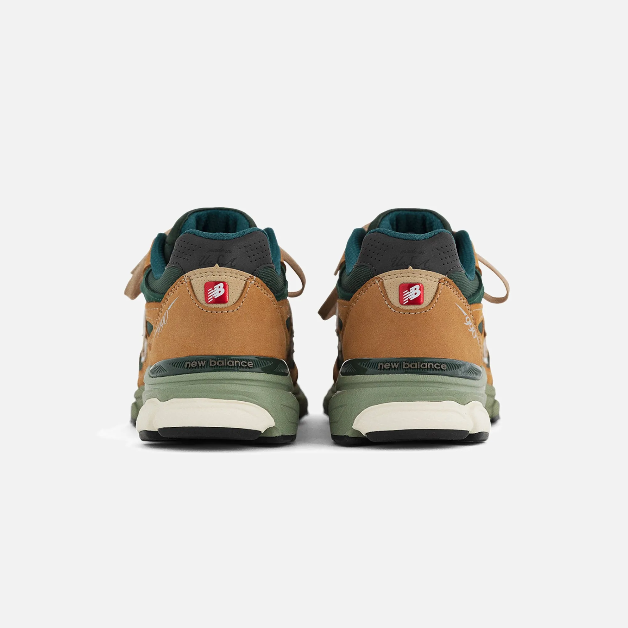 Shop New Balance Made In Usa 990 V3 Tan / Green