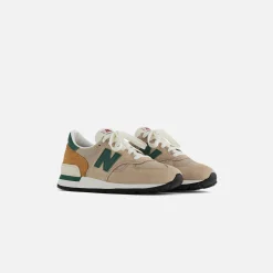Shop New Balance Made In Usa 990 V1 Tan / Green
