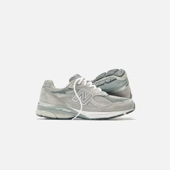Discount New Balance Made In Usa 990V3 Grey / White