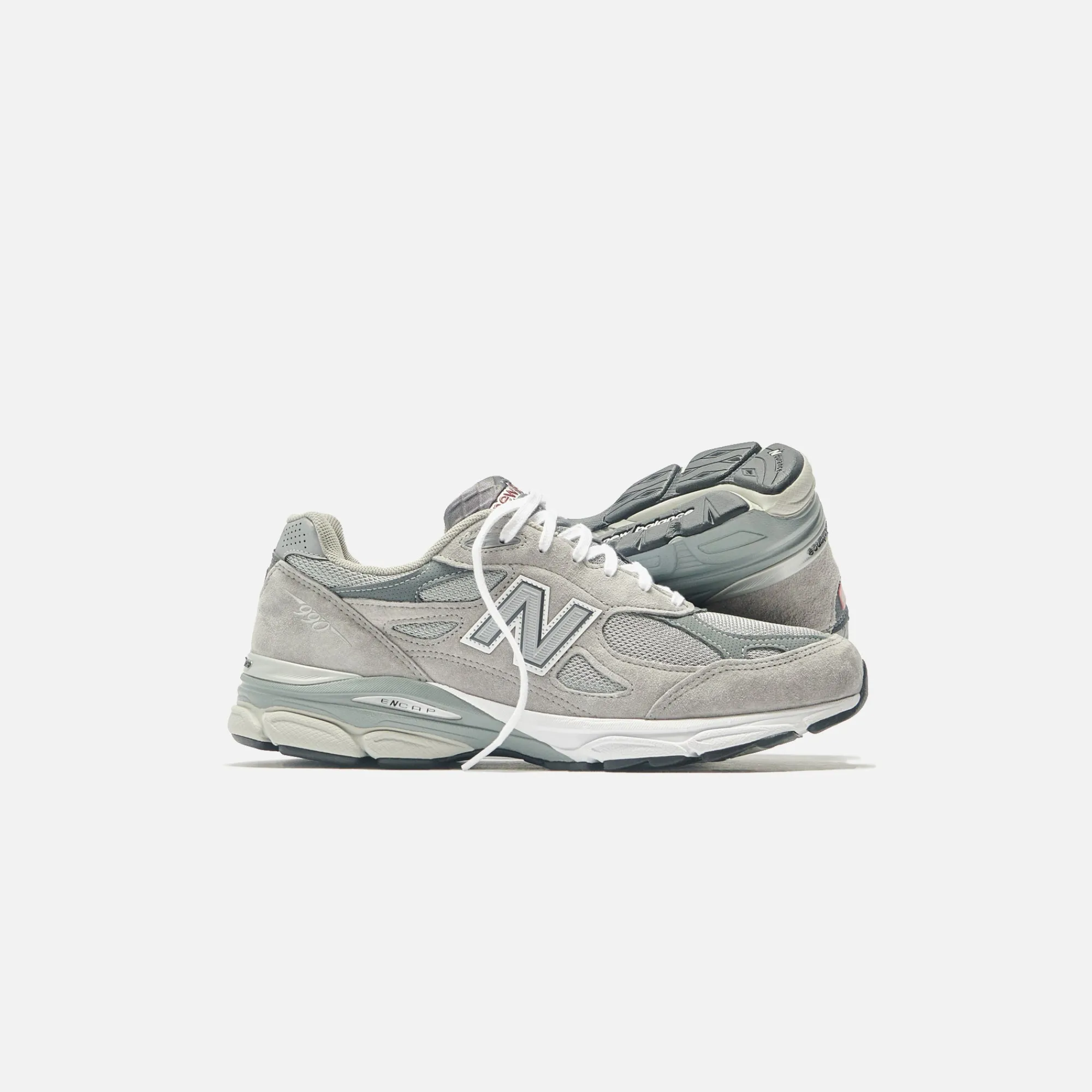 Discount New Balance Made In Usa 990V3 Grey / White