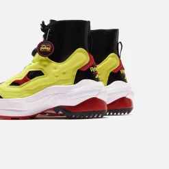 Best Sale Margiela Maisonx Reebok Pump Tabi Boot Black / Yellow Matt