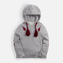 Outlet Adish Makhlut Lakiya Tassels Hoodie Grey