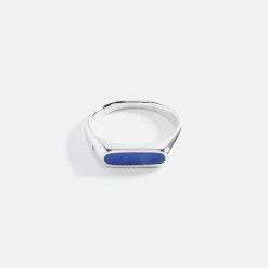 New Tom Wood Mario Ring Lapis 925 Sterling Silver Silver / Blue