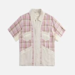 Sale Nicholas Daley Mento Shirt Pink / Ivory Check