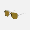 Cheap Bottega Veneta Metal Aviator Sunglasses Gold Frame / Yellow Lens