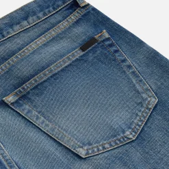 Outlet Saint Laurent Mick Jeans Authentic Vintage Blue