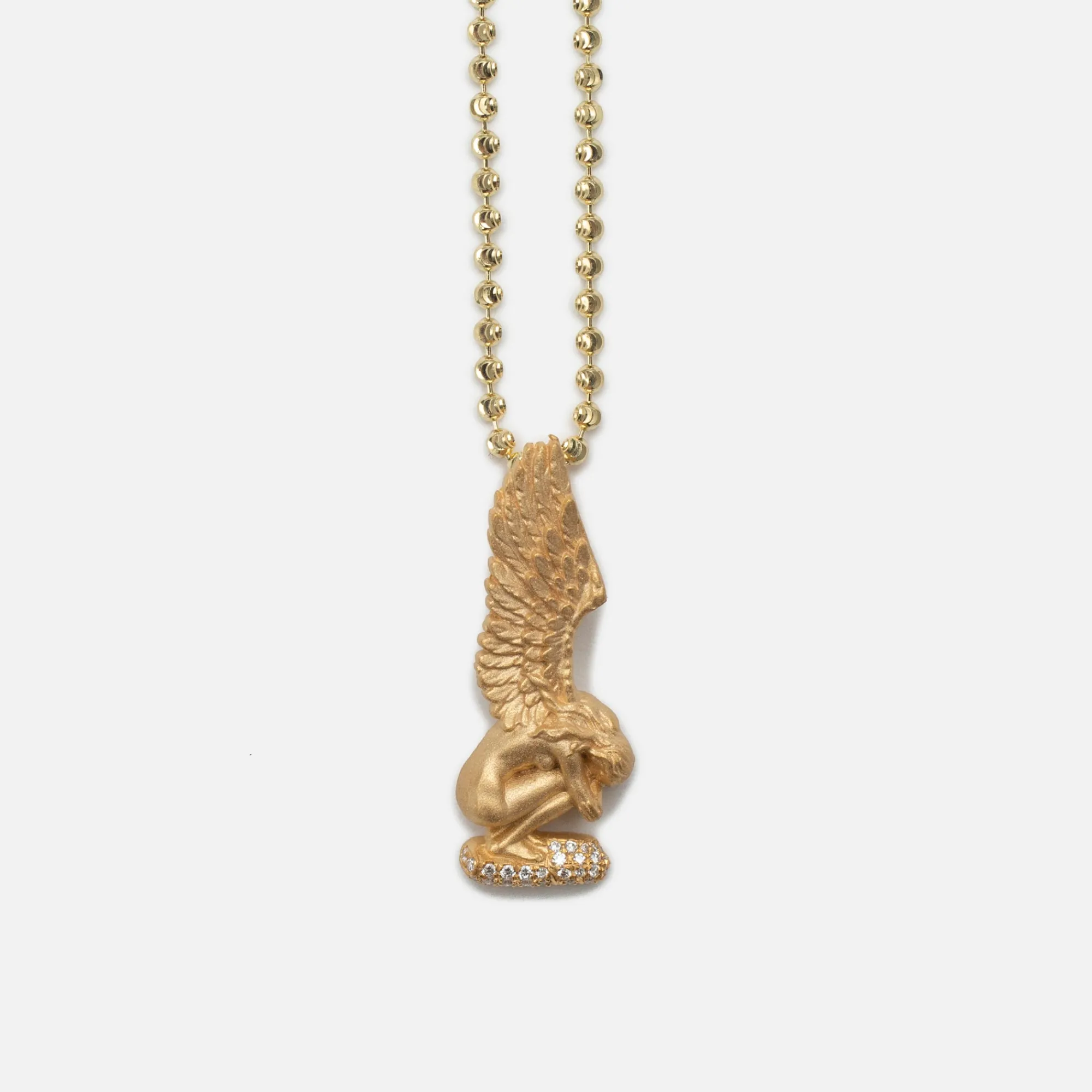 Best Sale Greg Yuna Mini Broken Angel Pendant Necklace Yellow Gold
