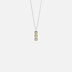 New Tom Wood Mini Cushion Pendant Olive Quartz