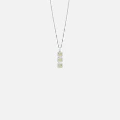 New Tom Wood Mini Cushion Pendant Olive Quartz