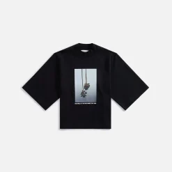 Discount Palm Angels Mirage Boxy Tee Black Light Grey