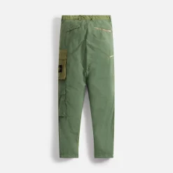 Discount Stone Island Mix Fabric Garment Dyed Pant Sage