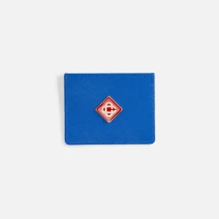 Cheap Casablanca Monogram Leather Card Holder Blue