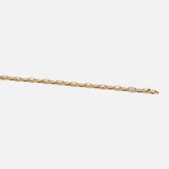 Fashion Maor Neo 4Mm Necklace In Yellow And White Diamonds Gold