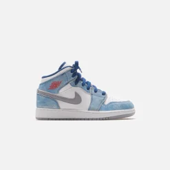 Shop Jordan Nike Air1 Mid Se French Blue / Fire Red / White
