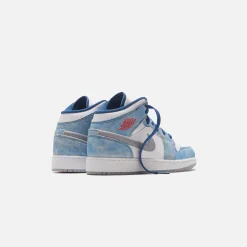 Shop Jordan Nike Air1 Mid Se French Blue / Fire Red / White
