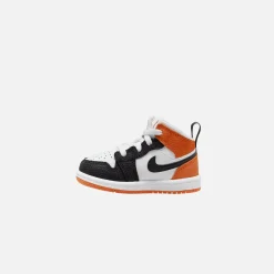 New Jordan Nike Air1 Mid Se White / Black / Starfish / Vivid Green