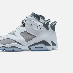 Cheap Jordan Nike Air6 Retro White / Medium Grey / Cool Grey