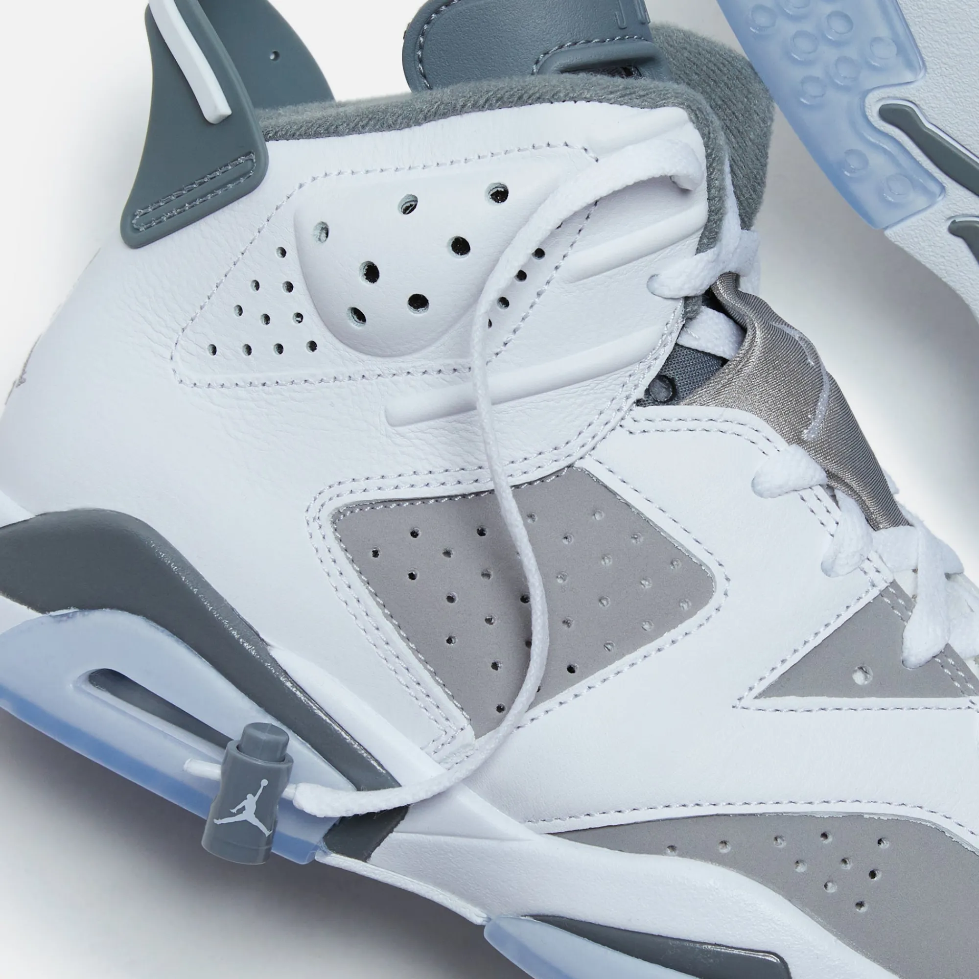 Cheap Jordan Nike Air6 Retro White / Medium Grey / Cool Grey