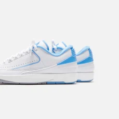 Shop Jordan Nike Air2 Retro Low White / University Blue / Cement Grey