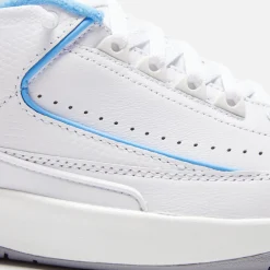 Shop Jordan Nike Air2 Retro Low White / University Blue / Cement Grey