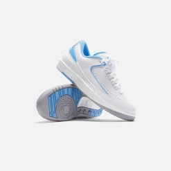 Shop Jordan Nike Air2 Retro Low White / University Blue / Cement Grey